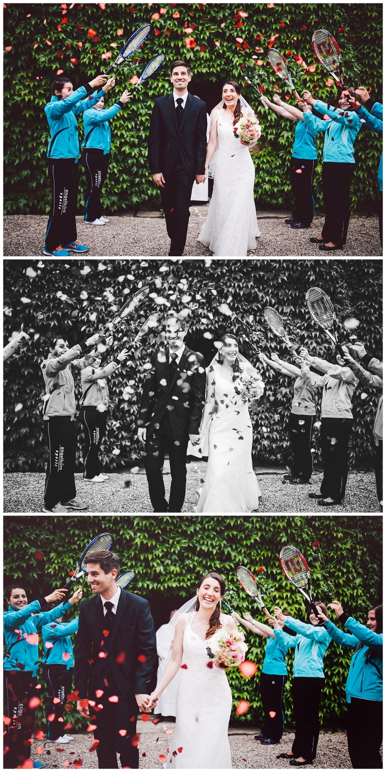 auszug empfang brautpaar fotografiert