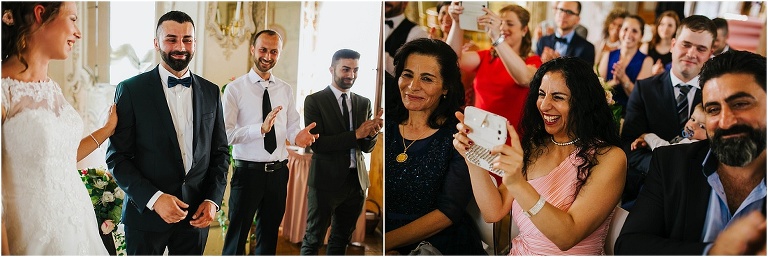 lachend auf der hochzeit